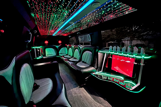 inside the limo