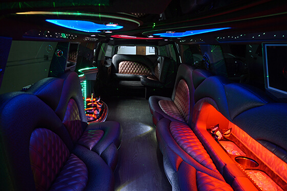 comfy seating on the limo